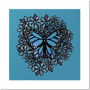 Blue Butterfly Posters and Art